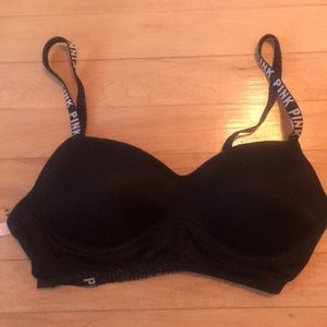 Strappy black PINK bra